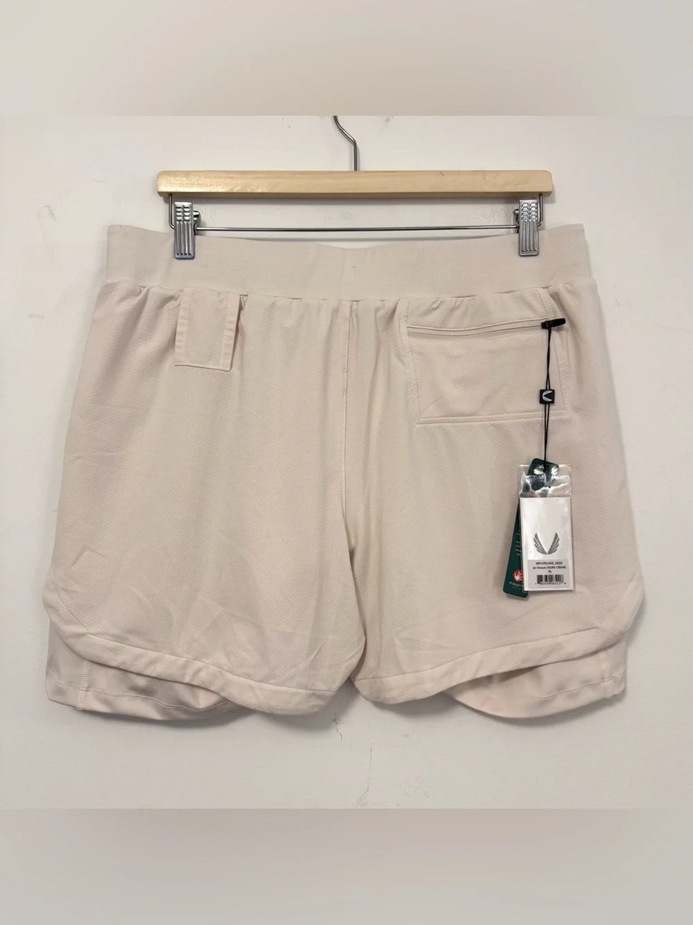 NWT ASRV Silver-Lite 5” Liner Shorts DSG-0222 Ivory Cream